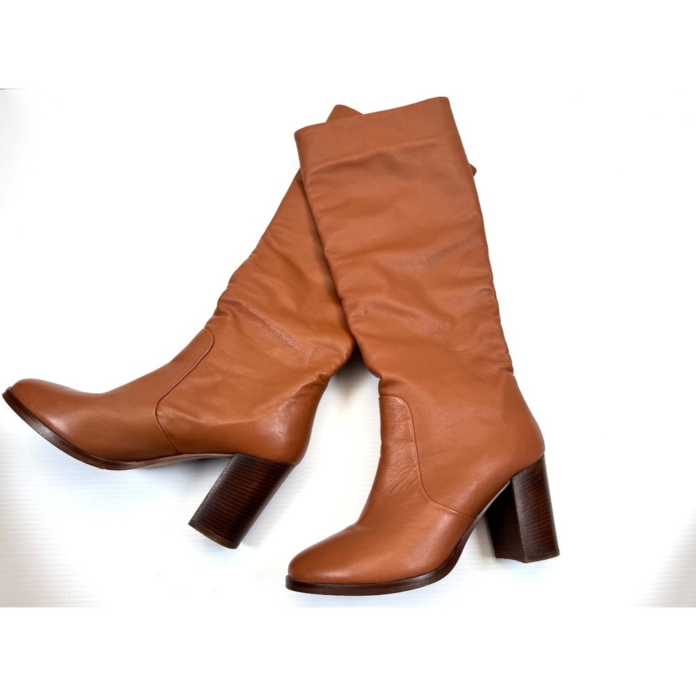 Ted Baker Shannie Tall Boots Women 40 US 9.5 EUC Leather Boho Dress Pull on RARE